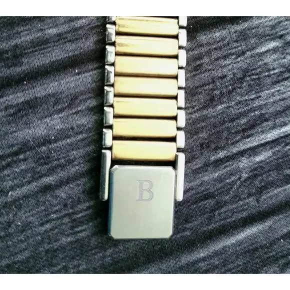 Vintage Bucherer Gold Dust Dial Mens Swiss Tank Date Watch